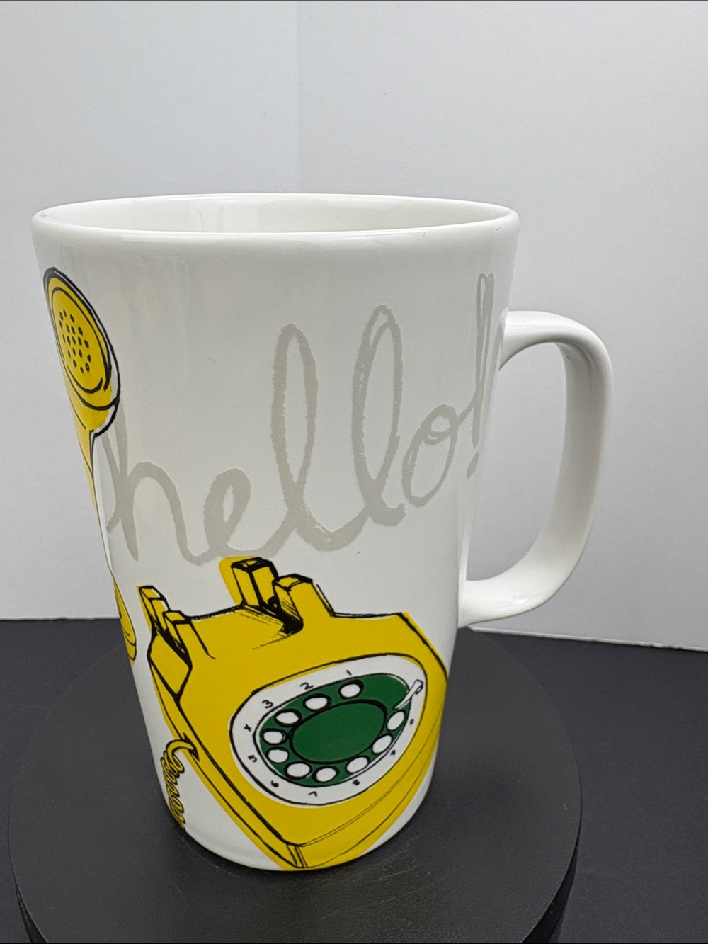 Starbucks "hello!" Vintage Yellow Rotary Telephone Mug 2015